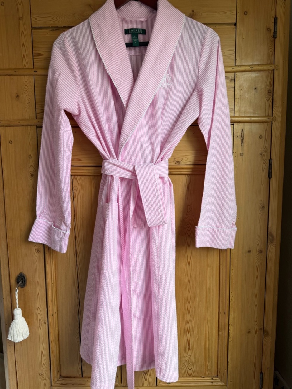 Lauren Ralph Lauren Pink Waffle Kimono Robe